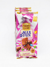 Альпен Гольд MAX FUN  Шоколадное драже,арахис и карамель 150гр 1*15