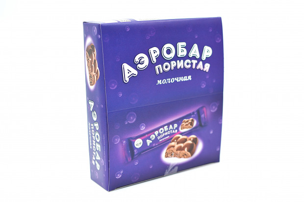 Аэробар Батончик пористый молочный 28гр./18 шт