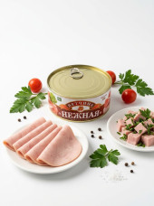 Ветчина "Нежная" ТУ 300гр. из мяса птицы с/к *24шт. "Сохраним Традиции" Ветчина "Нежная" ТУ 300гр. из мяса птицы с/к *24шт. "Сохраним Традиции"