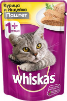 Кош. Корм (Whiskas) Паштет Курица\Индейка 28шт*75гр