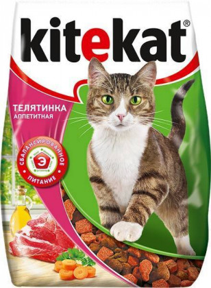 Кош. Корм сухой (Kitekat)Телятина 20шт*350гр