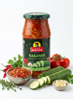 "ДЯДЯ ВАНЯ" Кабачки в аджике 'по-тбилисски" с/б 480 г*8 (286)