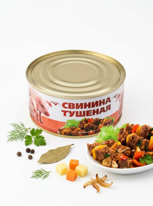 Свинина тушенная 325гр. ГОСТ (ключ)  *24шт."Сохраним Традиции"