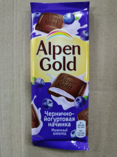 Альпен Гольд Черничный  йогурт 90гр 21шт