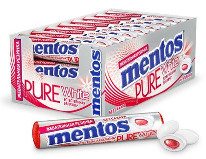 Жев. Mentos ПФ ролл Клубника 12бл*24шт*16гр