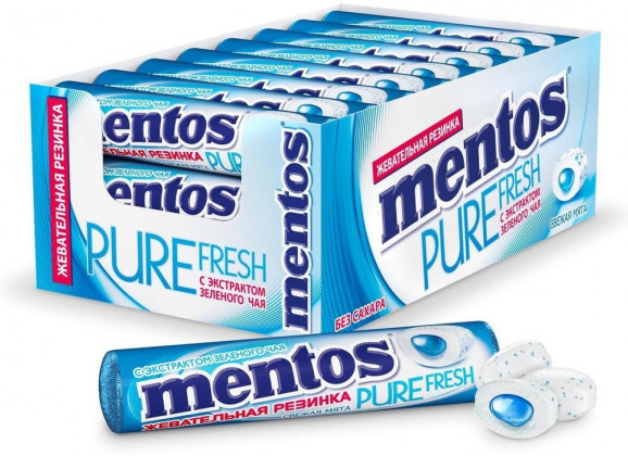 Жев. Mentos ПФ ролл Свежая мята 12бл*24шт*16гр
