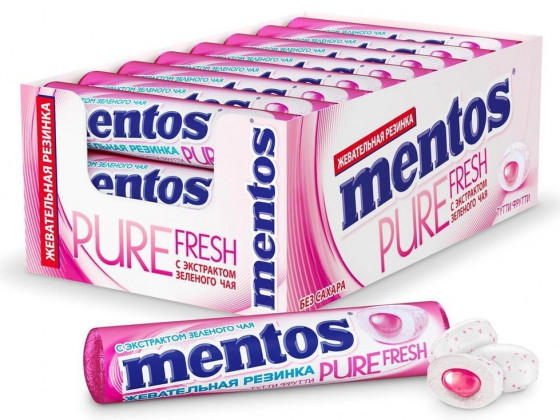 Жев. Mentos ПФ ролл Тутти Фрутти 12бл*24шт*16гр