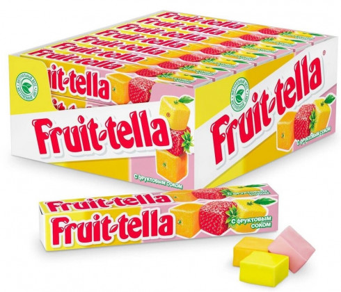 Конф. Жев. Fruit-tella фрукт ассорти 42.5г (21шт*9бл)