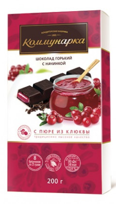 Коммунарка шок.200гр Горький пюре из клюквы *17шт