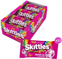 Skittles драже вкус 2в1 38гр*12шт*12бл (144шт)