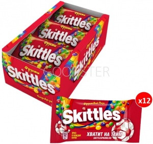 Skittles драже Фруктовый 38гр*12шт*12бл (144шт)
