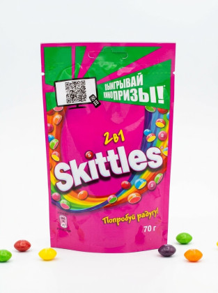 Skittles вес 70гр 2в1 *26шт