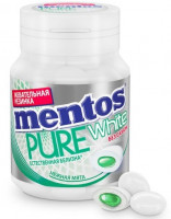 Жев. Mentos в банке  Нежная Мята 54гр* 6шт*8бл