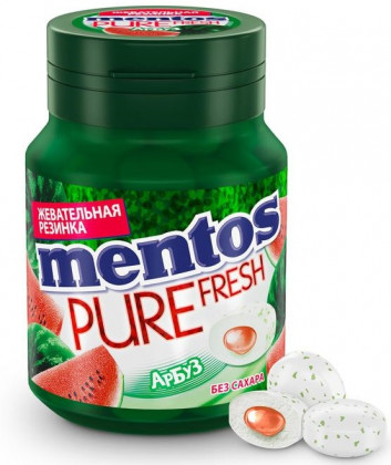 Жев. Mentos в банке АРБУЗ  54гр* 6шт*8бл
