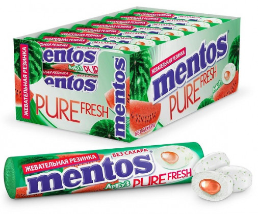 Жев. Mentos ПФ ролл АРБУЗ 12бл*24шт*16гр