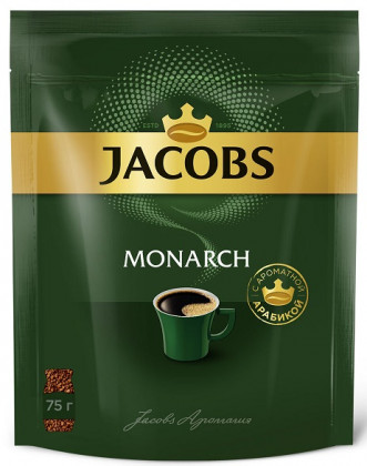 Jacobs Monarh кофе раствор.м/у 75гр* Вложение 15шт (Белорусский) матовый