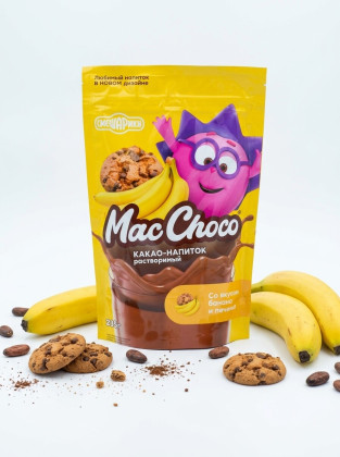 Какао ТМ " MacChoco"и Смешарики со кусом банана и печенье, 235г*12шт,в коробке,Напиток растворимый Какао ТМ " MacChoco"и Смешарики со кусом банана и печенье, 235г*12шт,в коробке,Напиток растворимый