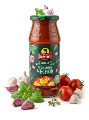"ДЯДЯ ВАНЯ" Соус томатный " Ароматный чеснок" с/б 350 г*12 (259)