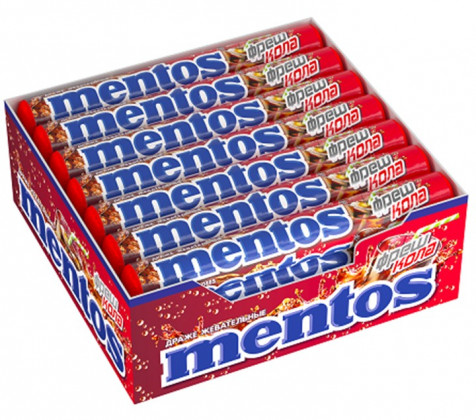Драже жев. Mentos Кислый 37г (24шт*12бл) (288шт)